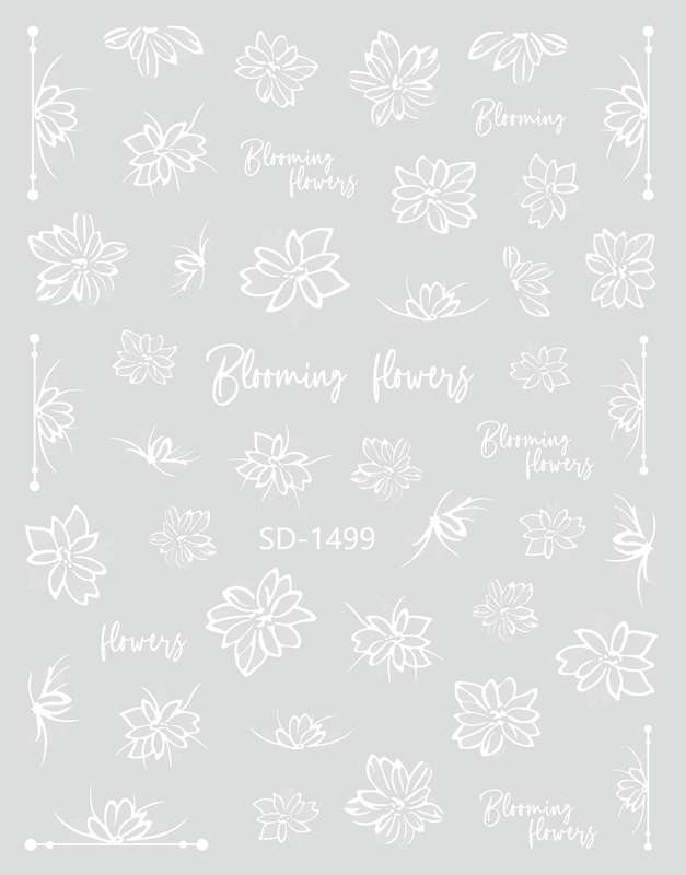 Nail Sticker 3D - 1499 - Flowers