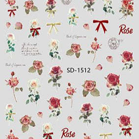 Nail Sticker - 1512 - Roses