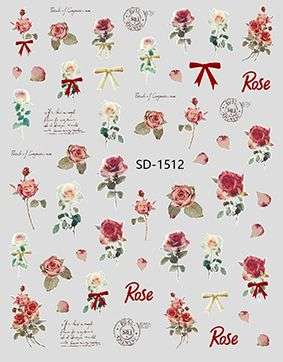 Nail Sticker - 1512 - Roses