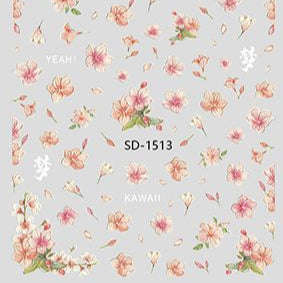 Nail Sticker 3D - 1513 - Flowers