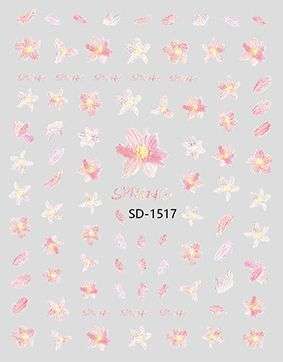 Nail Sticker 3D - 1517 - Flowers