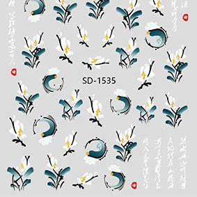 Nail Sticker 3D - 1535 - Flowers