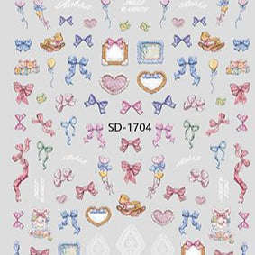 Nail Sticker 3D - 1704 - Bows