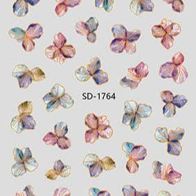 Nail Sticker 3D - 1764 - Flowers