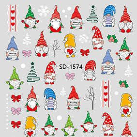 Nail Sticker 3D - 1574 - Gnomes