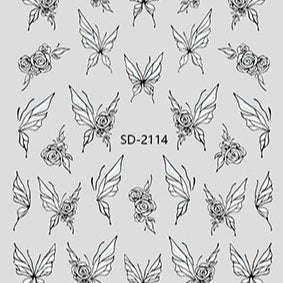 Nail Sticker 3D - 2114 - Butterfly