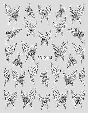 Nail Sticker 3D - 2114 - Butterfly