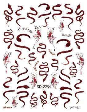 Nail Sticker 3D - 2234 - Snakes