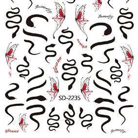 Nail Sticker 3D - 2235 - Snakes