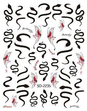 Nail Sticker 3D - 2235 - Snakes