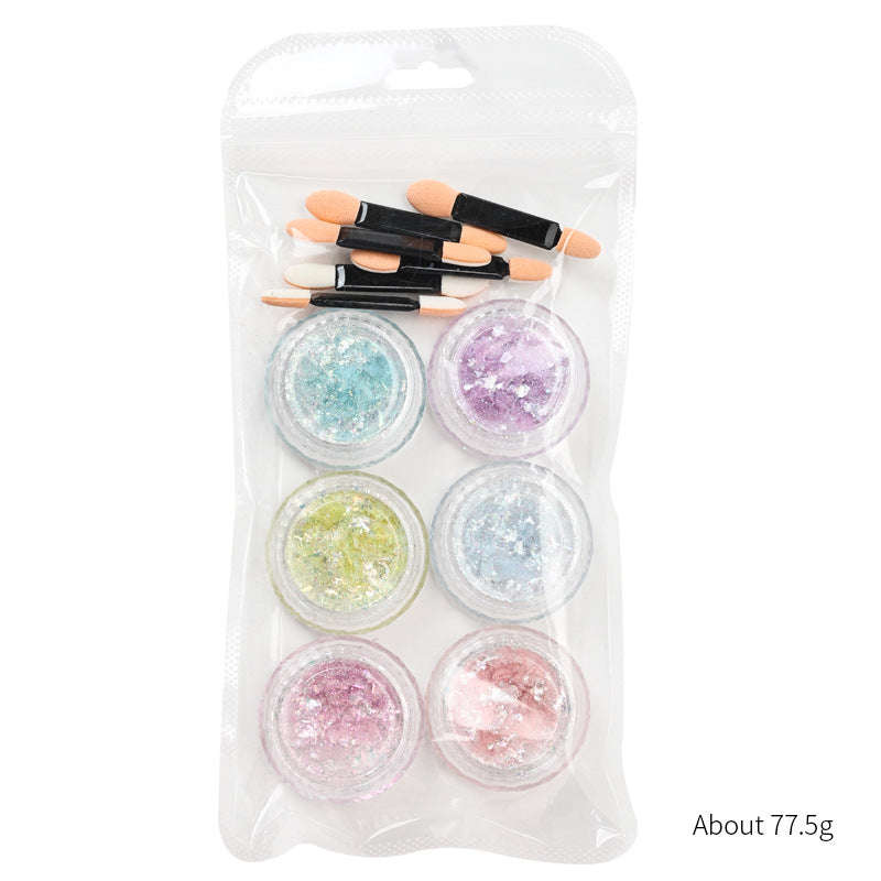 Glitter Flakes / Brilliant Powder - 6pcs