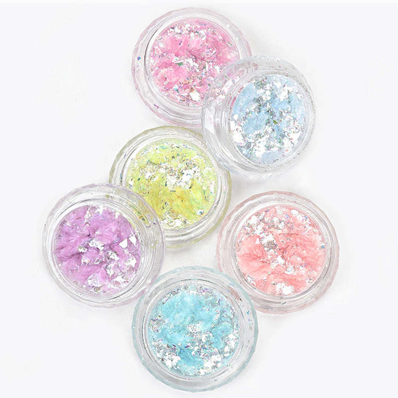 Glitter Flakes / Brilliant Powder - 6pcs