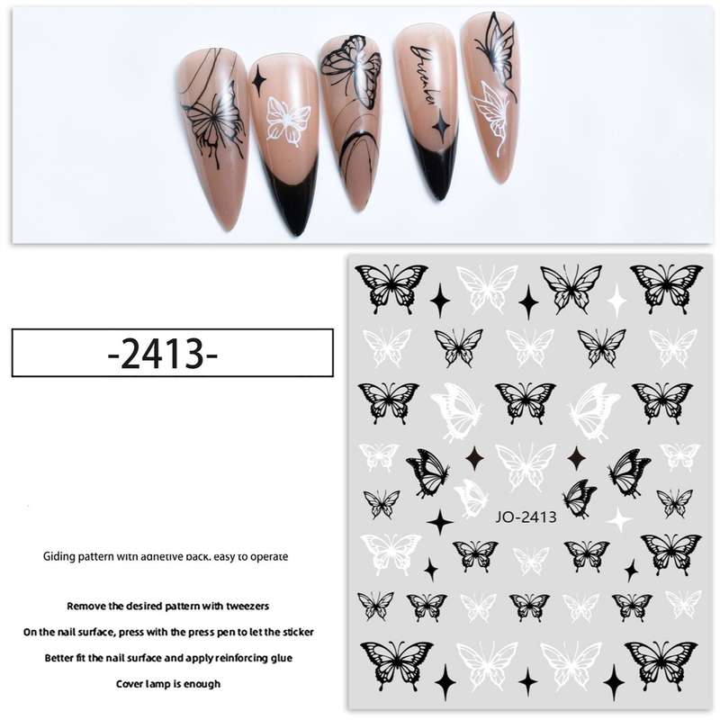 Nail Sticker - 2413 - Butterflies