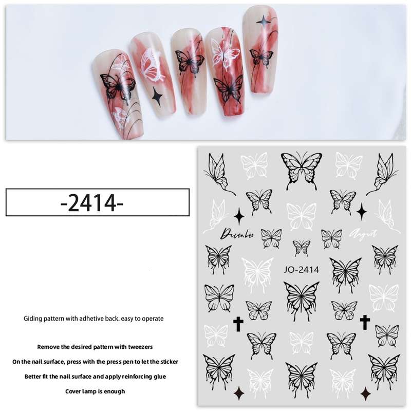 Nail Sticker - 2414 - Butterflies