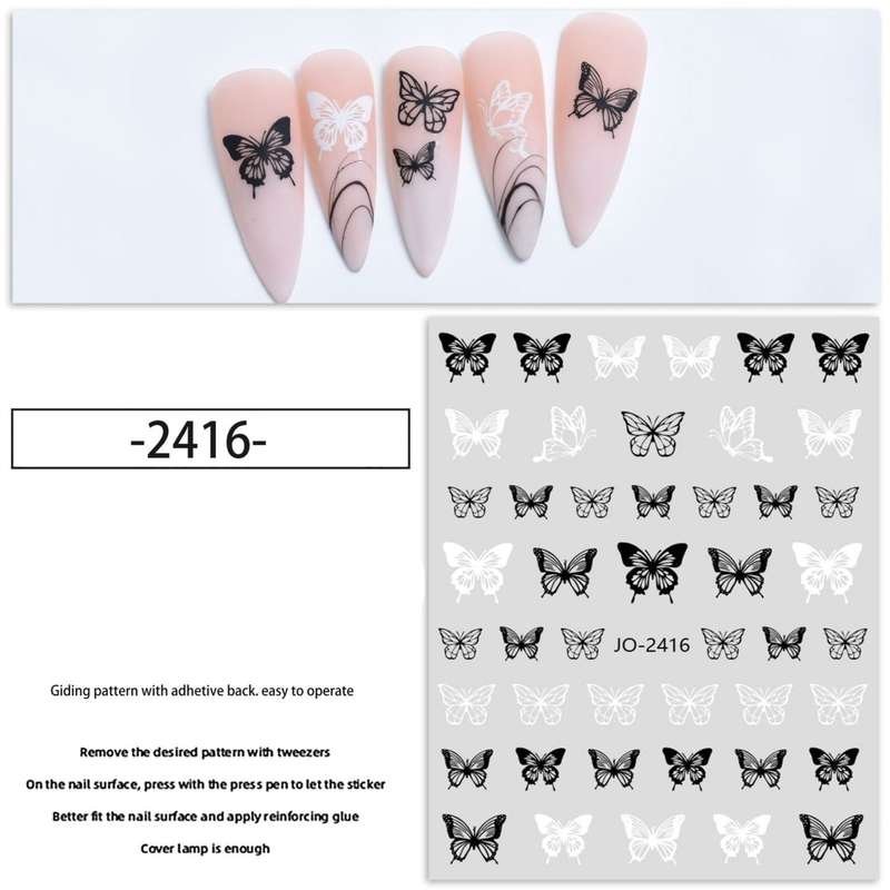 Nail Sticker - 2416 - Butterflies