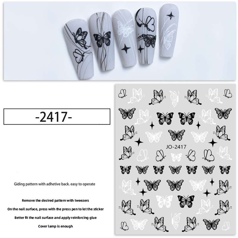 Nail Sticker - 2417 - Butterflies
