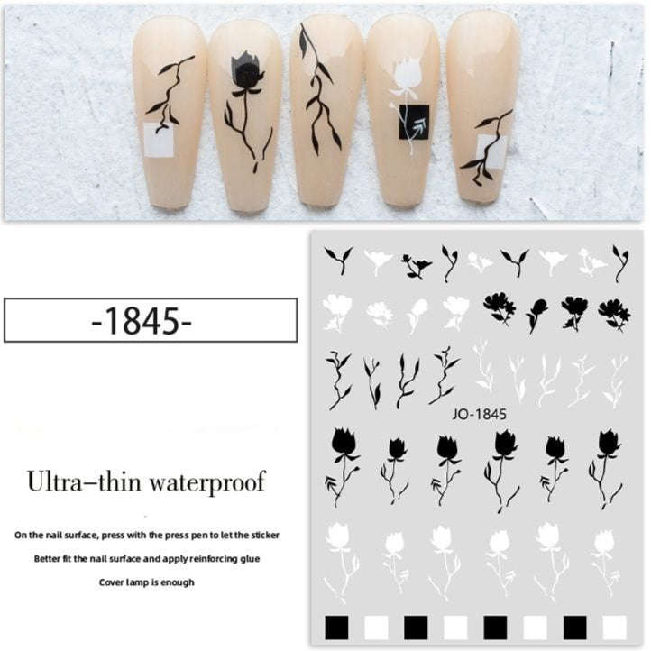 Nail Sticker - 1845 - Roses