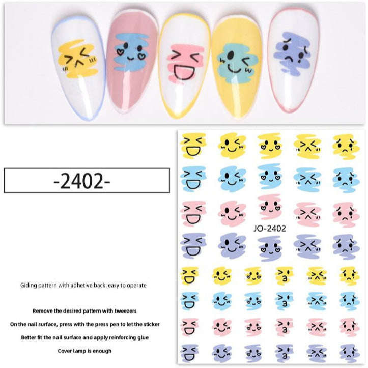 Nail Sticker - 2402 - Emoji's