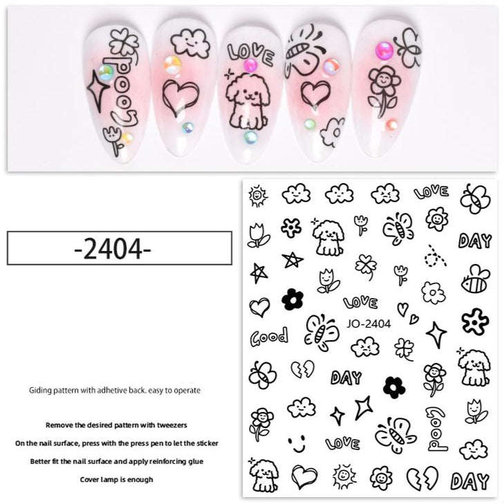 Nail Sticker - 2404 - Puppies