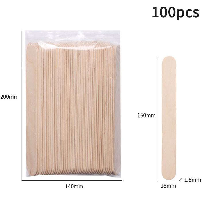 Disposable Wooden Spatula (For Waxing) - Small Applicator - 150x18mm - 100pcs