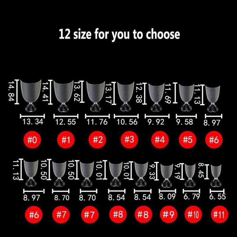 Round / Oval - Short- Half Cover - Soft Gel - Clear Matt - Nail Tips - 240pcs - YS-408