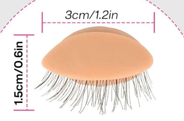 Mannequin Practice Head Replacement Eyelids - 3 Pairs - Light Skin