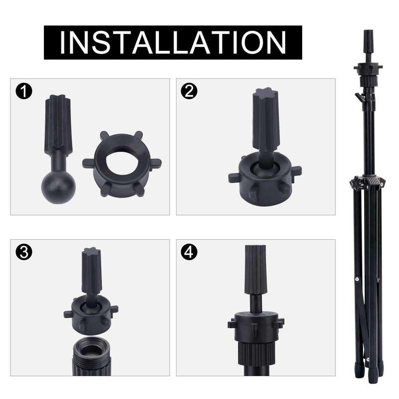 Mannequin Head Wig Tripod Stand