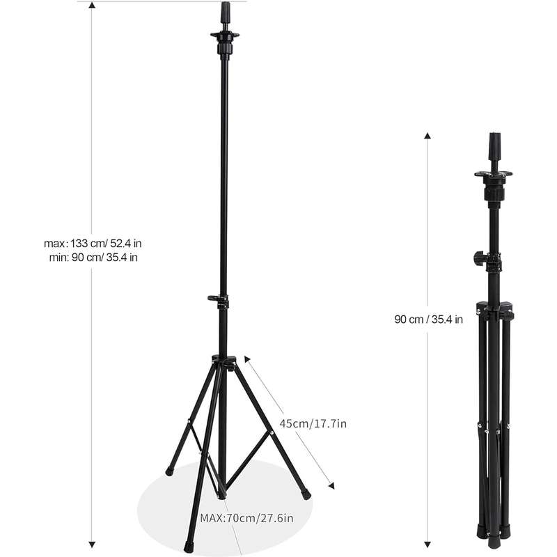 Mannequin Head Wig Tripod Stand