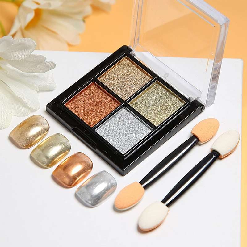 Solid Magic Mirror Chrome Powder - 4 Colours - Set #08