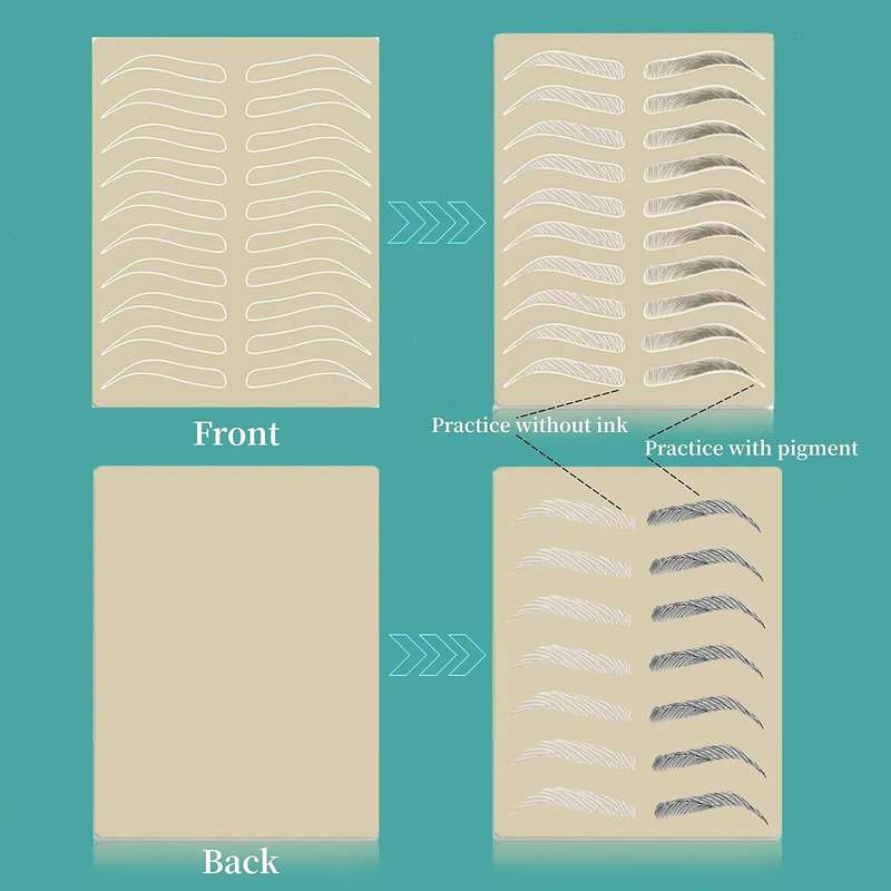 Rubber Eyebrow Shaper Practice Skin - 1pcs