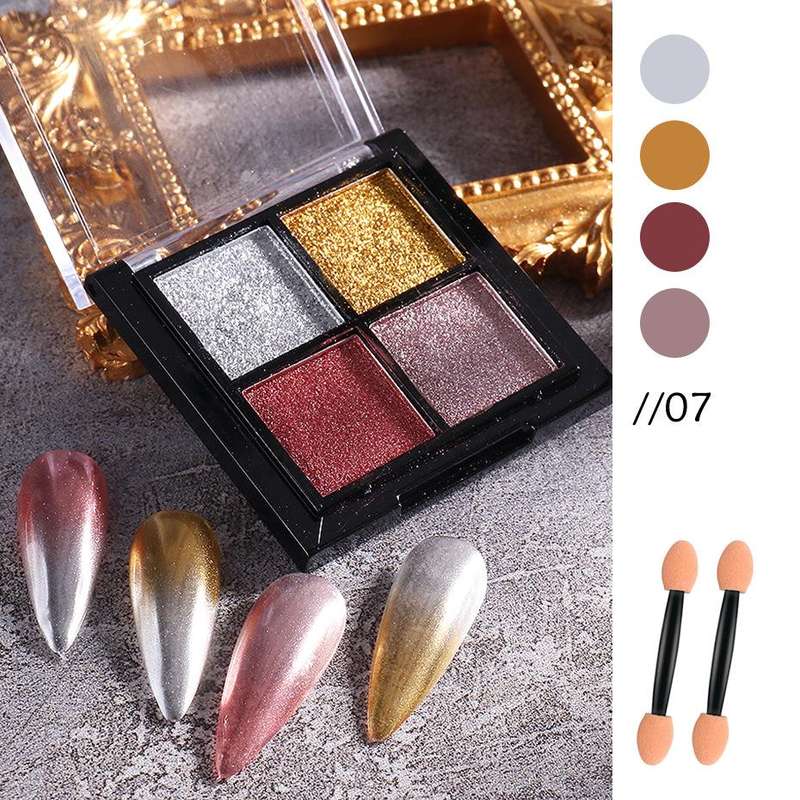 Solid Magic Mirror Chrome Powder - 4 Colours - Set #07