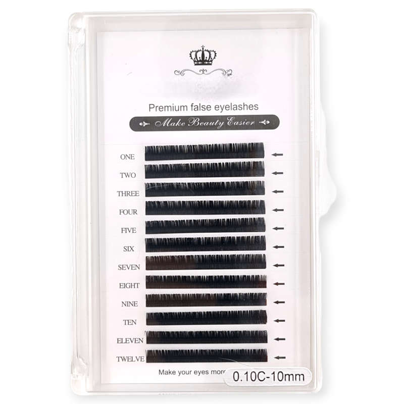 Premium False Eyelashes - Individual - 0.10 C - 10mm