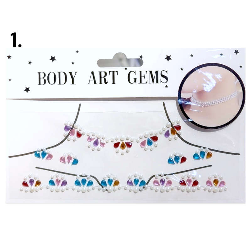 Body Gem Art Sticker - Neck