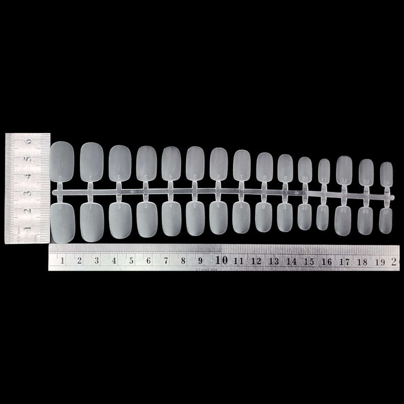 Squoval - Medium - Full Cover - Soft Gel - Clear Matt - Nail Tips - 300pcs - M074