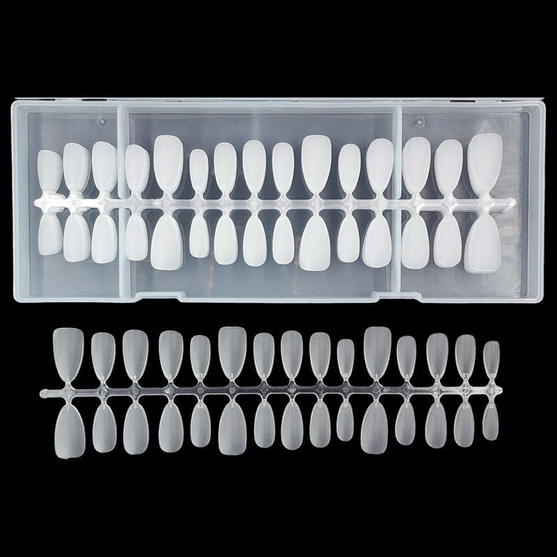 Almond - Short - Full Cover - Soft Gel - Clear Matt - Nail Tips - 300pcs - M081