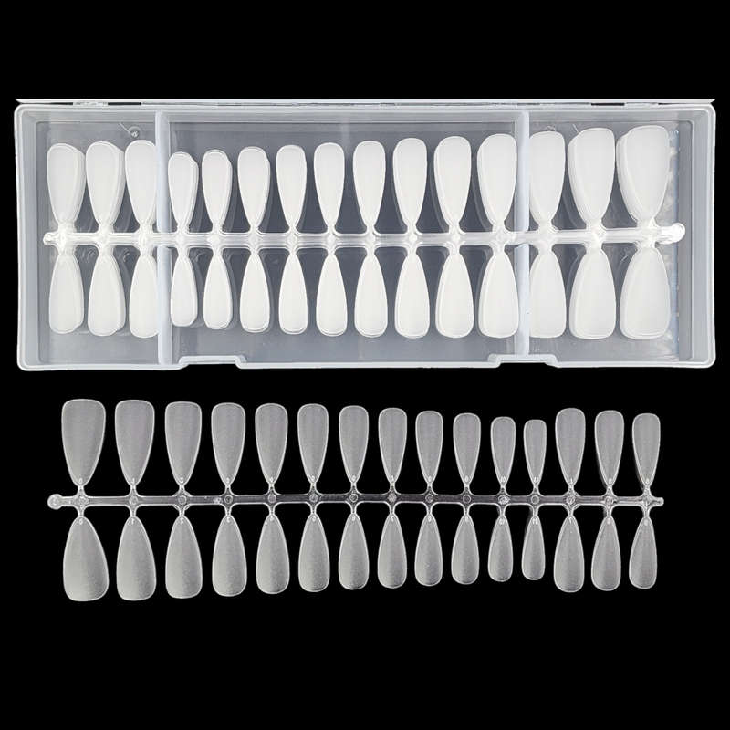 Stiletto - Medium - Full Cover - Soft Gel - Clear Matt - Nail Tips - 300pcs - M088