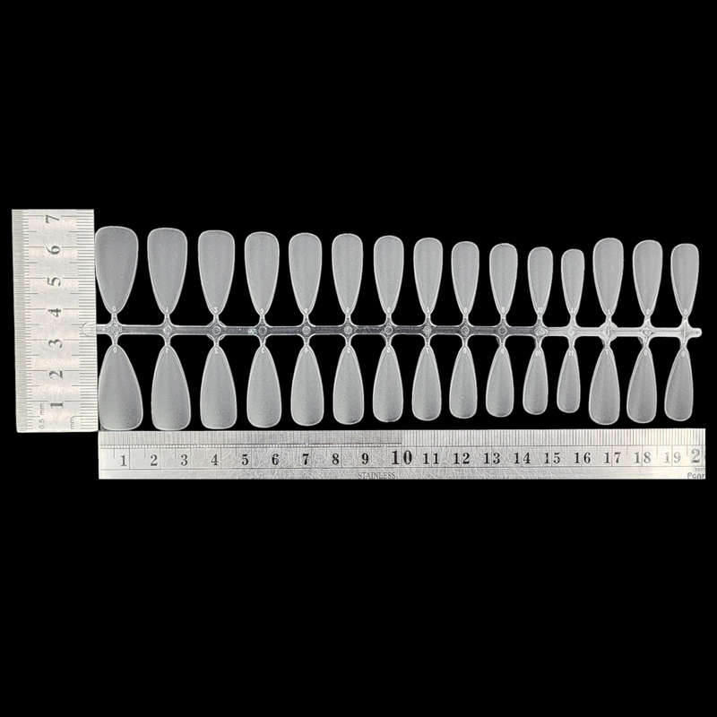 Stiletto - Medium - Full Cover - Soft Gel - Clear Matt - Nail Tips - 300pcs - M088