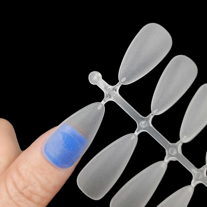 Stiletto - Medium - Full Cover - Soft Gel - Clear Matt - Nail Tips - 300pcs - M088