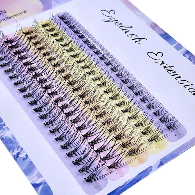 Cluster Eyelash Extension - 10P-0.10-D - 9 to 16 Mix