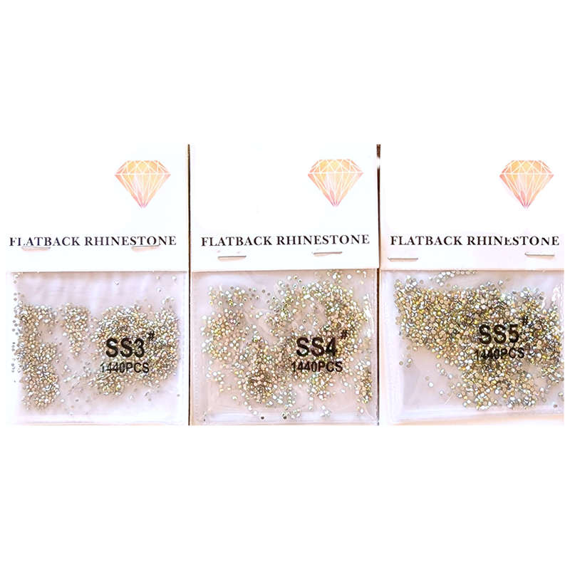 Rhinestones - Flatback - AB Silver