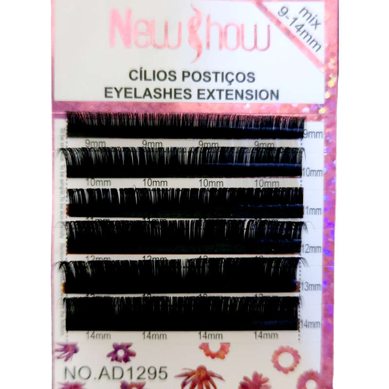 False Eyelashes Extension - Individual - Mix Size - 9-14mm - 0.07D