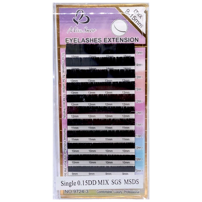 Eyelash Extension - Single - 0.15DD - Mix SGS MSDS