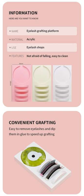 Eyelash Plate - Grafting Assistor - Pink