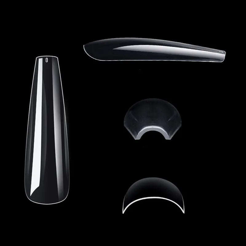 Coffin - 3XL Long - Full Cover - Soft Gel Nail Tips - 240pcs