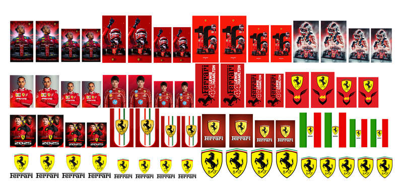 Ferrari F1 - Leclerc & Hamilton - Water Decals