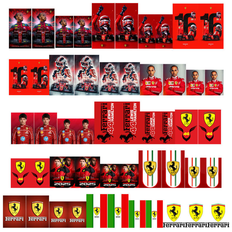 Ferrari F1 - Leclerc & Hamilton - Water Decals