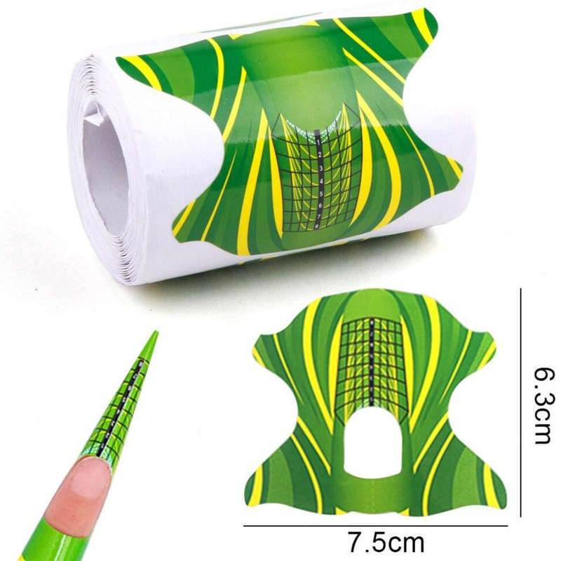 Nail Forms Tip Sculpting Guide Stickers - QZ10 - 500pcs Roll