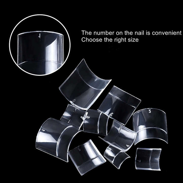 Square / French - Short - Half Cover - Nail Tips - 100pcs