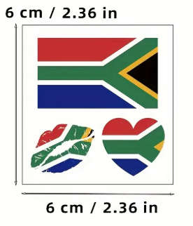 South Africa Flag - Temporary Tattoo