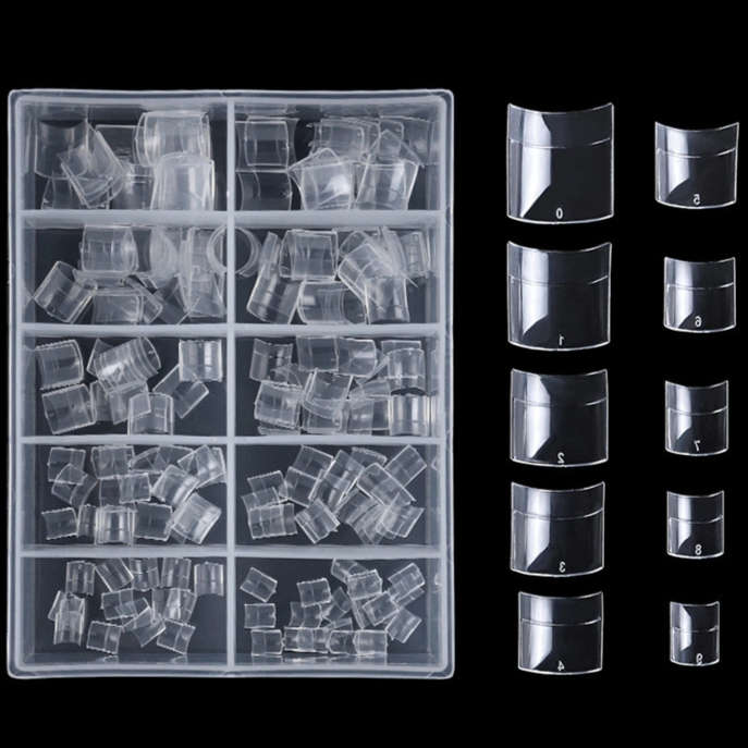 Square / French - Short - Half Cover - Nail Tips - 100pcs
